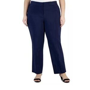 Jm Collection Curvy-Fit Straight-Leg Blue Intrepid Plus Size 16WP Petite NWT